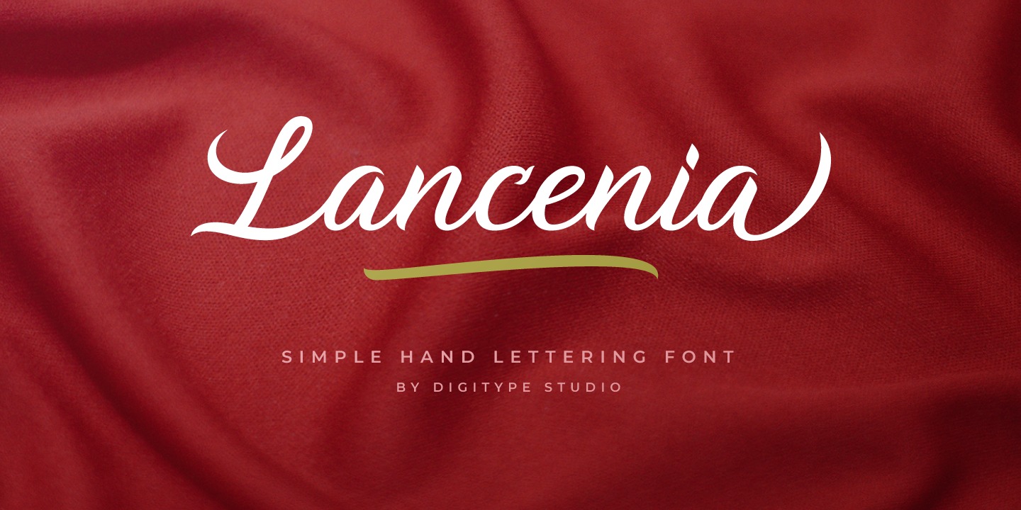 Beispiel einer Lancenia-Schriftart